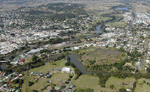 An aerial photo of Lismore, looking south. An aerial photo of Lismore, looking south.